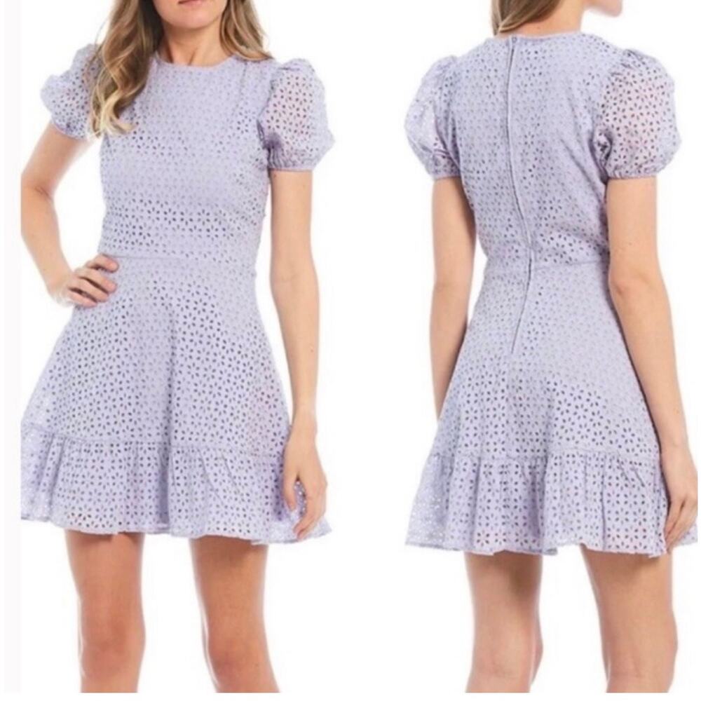 Speechless Lilac Eyelet Summer Vacation Casual Mini Dress Sz XL